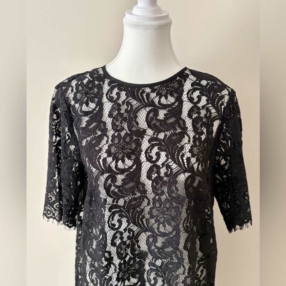 Wilfred Lace Shift Dress – Black – Size M - Picture 2 of 6